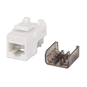 Intellinet Jack de Red Cat6a, UTP, RJ-45, Blanco/Negro