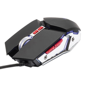 Mouse Gamer Manhattan Óptico, Alámbrico, USB, 3200DPI, Negro/Plata