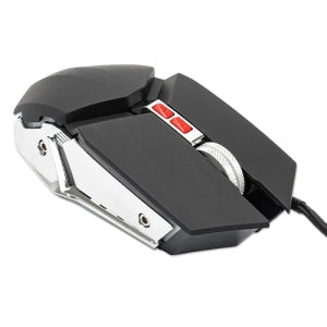 Mouse Gamer Manhattan Óptico, Alámbrico, USB, 3200DPI, Negro/Plata