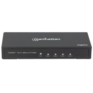 Manhattan Video Splitter HDMI, 4x HDMI, Negro