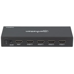 Manhattan Video Splitter HDMI, 4x HDMI, Negro