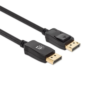 Manhattan Cable DisplayPort 1.4 Macho - DisplayPort Macho, 8K, 60Hz, 2 Metros, Negro