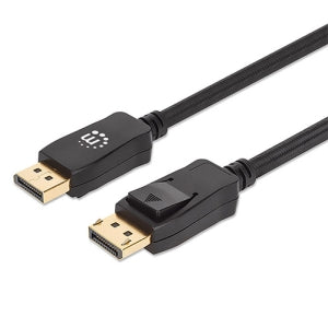 Manhattan Cable DisplayPort 1.4 Macho - DisplayPort Macho, 8K, 60Hz, 2 Metros, Negro