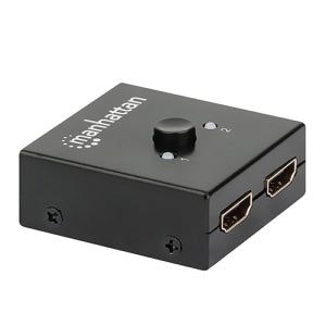 Manhattan Switch Bidireccional HDMI de 2 Puertos, 3x HDMI Hembra, Negro