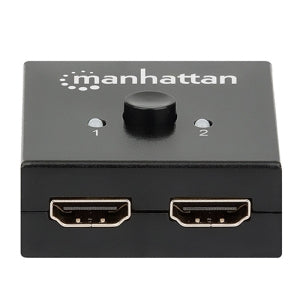 Manhattan Switch Bidireccional HDMI de 2 Puertos, 3x HDMI Hembra, Negro