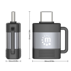 Manhattan Adaptador USB-A Hembra - USB-C Macho