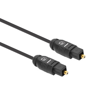 Manhattan Cable AUX Toslink Macho - Toslink Macho, 1 Metro, Negro