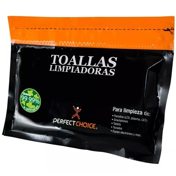 Perfect Choice Toallas Limpiadoras para Laptops y Pantallas PC-030270