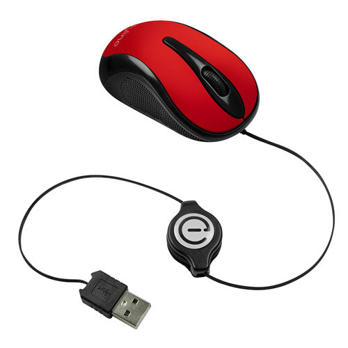 Mini Mouse Perfect Choice Óptico Easy Line 993353, Alámbrico, USB, 1000DPI, Rojo