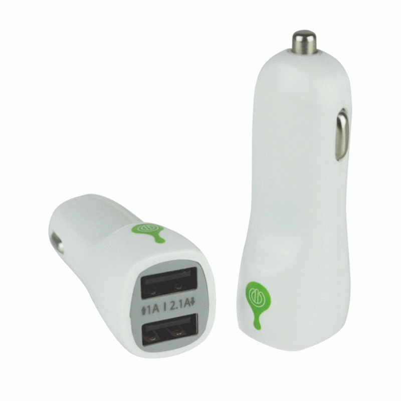 Easy Line Cargador para Auto EL-994084, 5V, 2x USB 2.0, Blanco/Gris