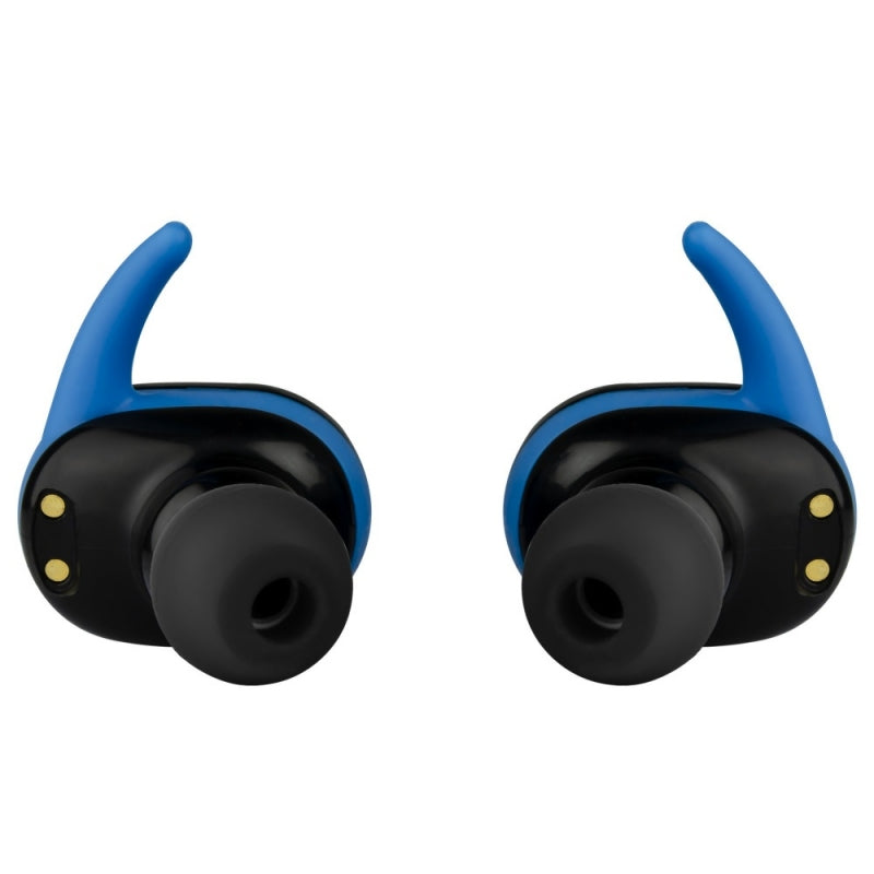 Perfect Choice Audífonos Intrauriculares Bassoons, Inalámbrico, Bluetooth, Negro/Azul