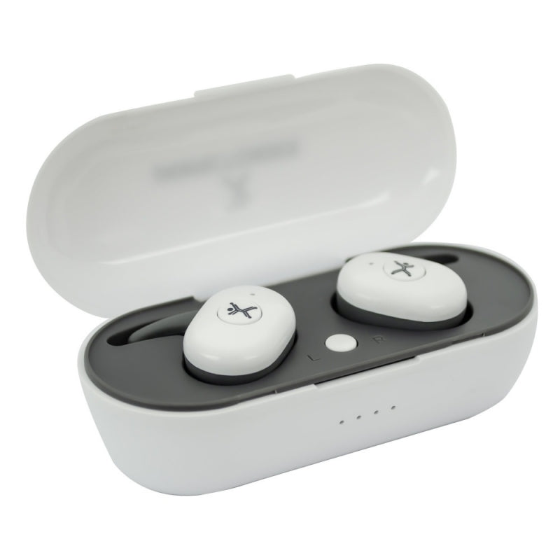 Perfect Choice Audífonos Intrauriculares Bassoons, Inalámbrico, Bluetooth, Blanco