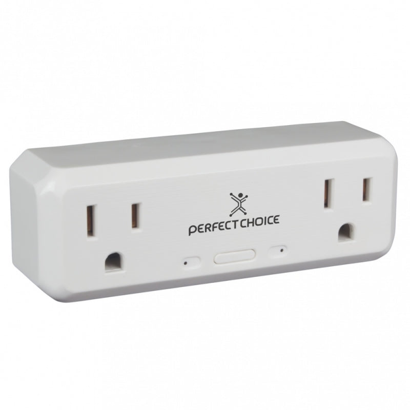 Perfect Choice Smart Plug PC-108177, WiFi, 2 Conectores, 2400MHz, Blanco