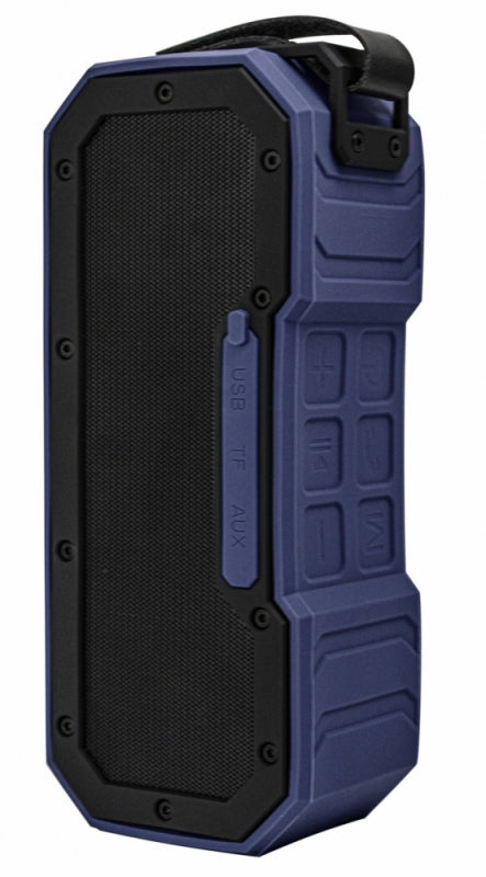 Perfect Choice Bocina Portátil Forte, Bluetooth, Inalámbrico, 10W RMS, USB, Negro/Azul - Resistente al Agua