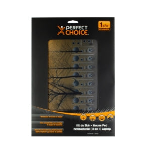 Mousepad Perfect Choice PC-041696, 27cm x 16cm, Grosor 50mm, Negro/Naranja - Incluye Skin para Laptop