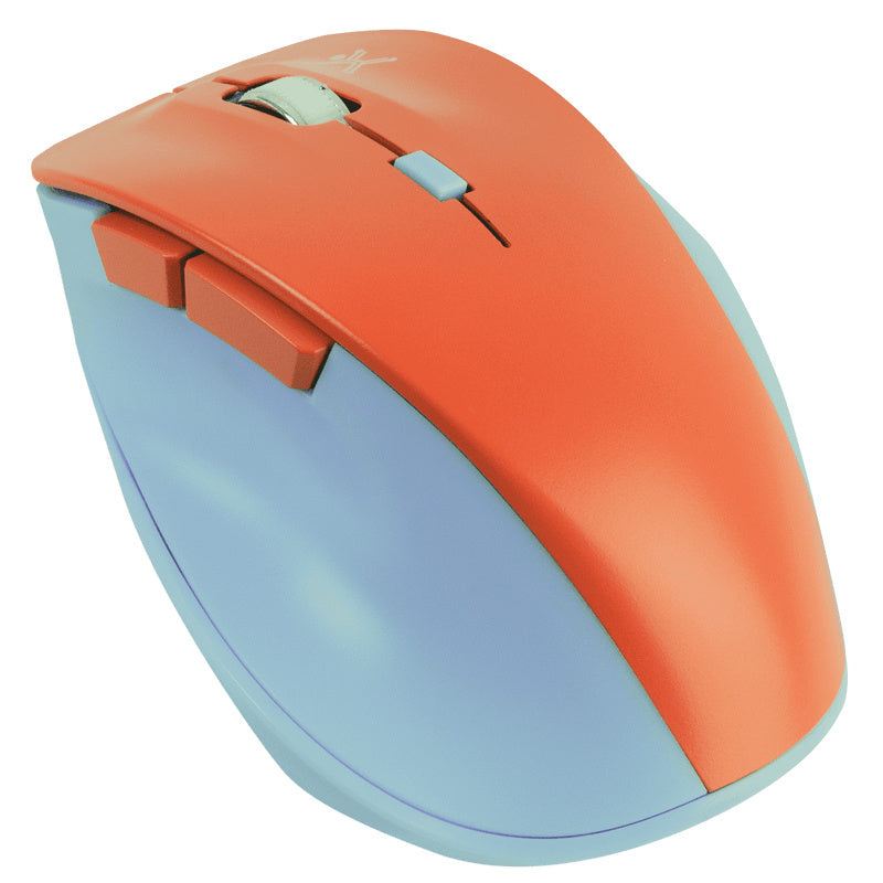 Mouse Ergonómico Perfect Choice Óptico Thumb, RF Inalámbrico, 1600DPI, Azul/Naranja
