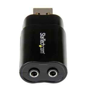 StarTech.com ICUSBAUDIOB Adaptador de Audio USB A - 2x 3.5mm, Negro