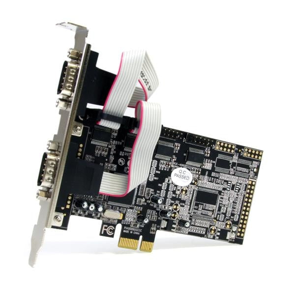 StarTech.com Tarjeta PCI Express de 4 Puertos Serie RS232 UART 16550 Serial DB9