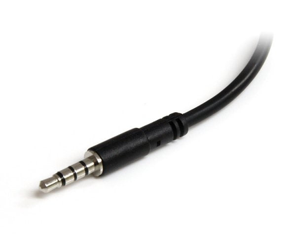 StarTech.com Cable 3,5mm Macho - 2x de 3,5mm Hembra, 20cm, Negro