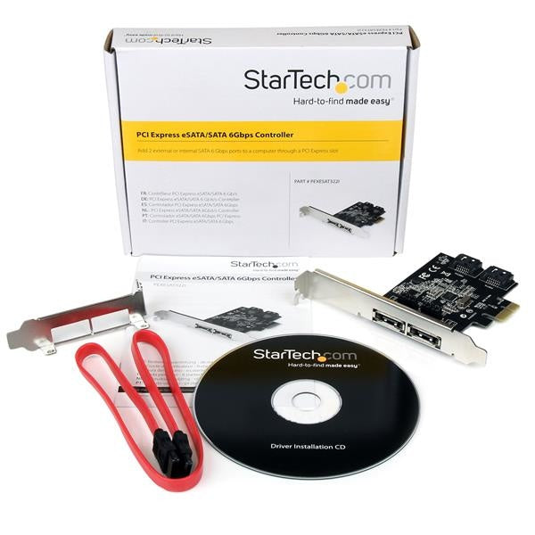 StarTech.com Tarjeta PCI Express PEXESAT322I, 6Gbit/s, 2 Puertos eSATA