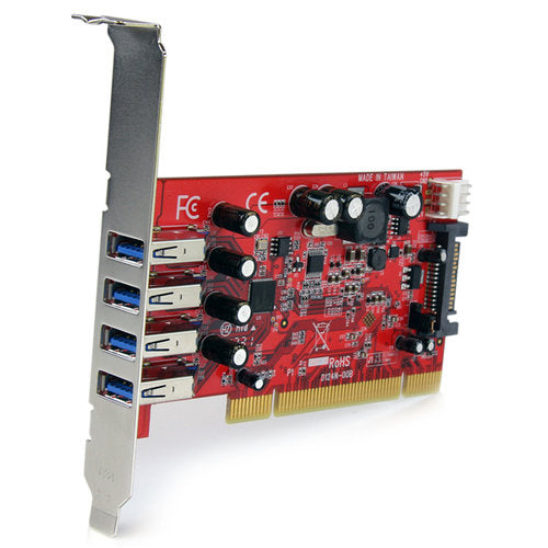 StarTech.com Tarjeta PCI PCIUSB3S4, Alámbrico, 4x USB 3.0