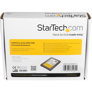 StarTech.com Caja Adaptadora SATA 2.5', mini SSD mSATA - SSD SATA