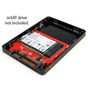 StarTech.com Caja Adaptadora SATA 2.5', mini SSD mSATA - SSD SATA
