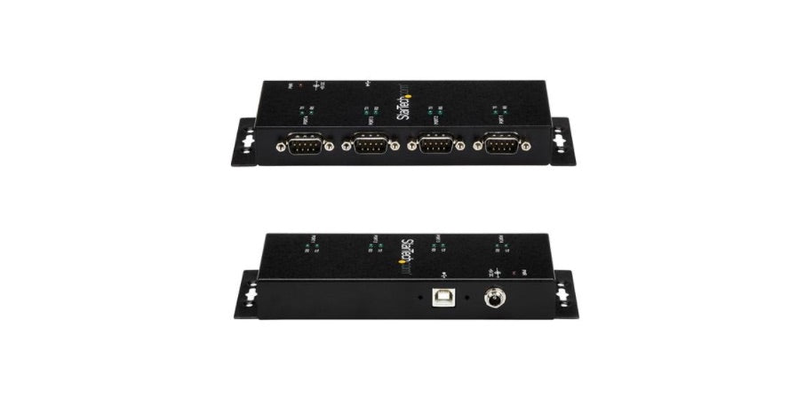 StarTech.com Hub Concentrador Adaptador USB a Serial RS232 DB9, 4 Puertos, Negro