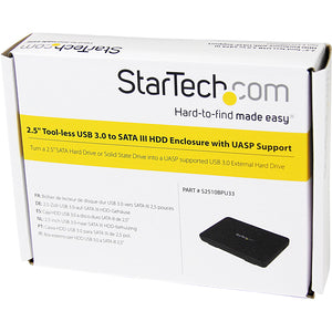 StarTech.com Gabinete de Disco Duro S2510BPU33, SATA III, USB 3.0, Negro