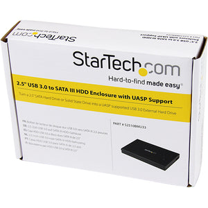 StarTech.com Gabinete de Disco Duro S2510BMU33, 2.5', SATA, USB 2.0, Negro