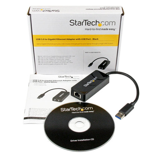 StarTech.com Tarjeta Ethernet Externa USB 3.0, Alámbrico, 1x RJ-45, Negro