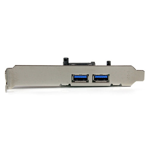StarTech.com Tarjeta PCI Express PEXUSB3S24, 2 Puertos USB 3.0 SuperSpeed con UASP y SATA