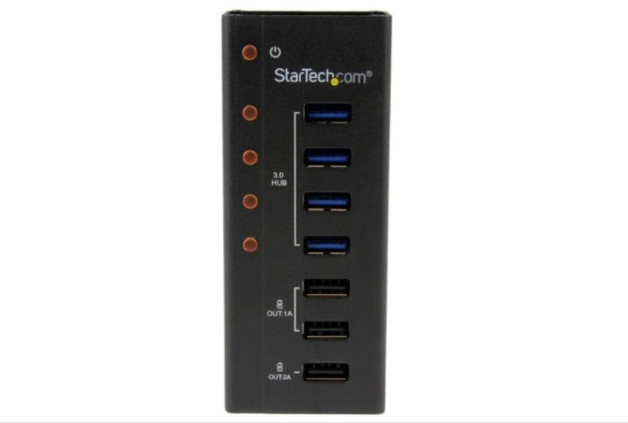 Startech.com Hub ST4300U3C3, 3x USB 2.0, 4x USB 3.0, 5000 Mbit/s, Negro