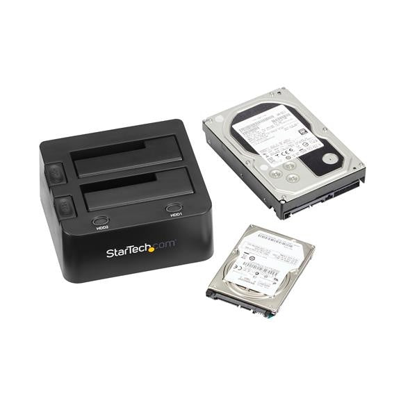 Startech.com Docking Station USB 3.0 para 2 Discos Duros, 2.5'/3.5', SATA