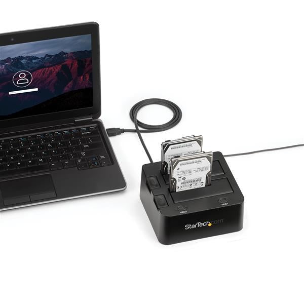 Startech.com Docking Station USB 3.0 para 2 Discos Duros, 2.5'/3.5', SATA