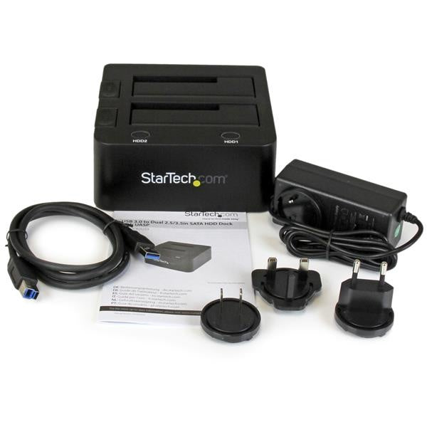 Startech.com Docking Station USB 3.0 para 2 Discos Duros, 2.5'/3.5', SATA