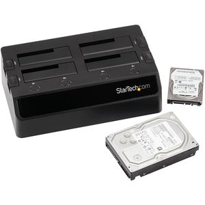 StarTech.com Base de Acoplamiento USB 3.0 con 4 Bahías SATA 6Gbps de 2.5/3.5'