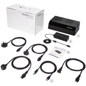 StarTech.com Base de Acoplamiento USB 3.0 con 4 Bahías SATA 6Gbps de 2.5/3.5'