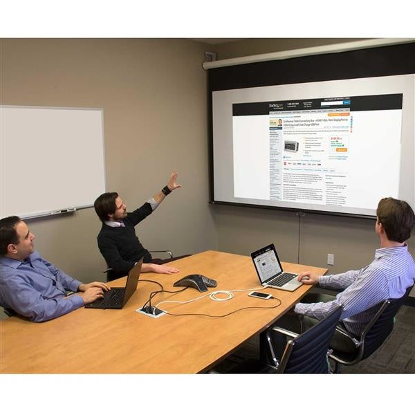 StarTech.com Caja de Conectividad para Mesa de Juntas, Módulo de Conexiones HDMI VGA y MiniDisplayPort