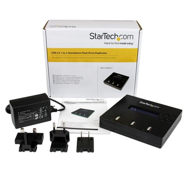 StarTech.com Duplicador/Borrador Autónomo de Memorias Flash USB 2.0, 1 a 2