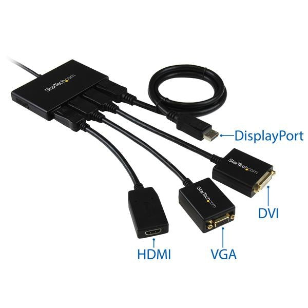 StarTech.com Splitter Multiplicador DisplayPort 1.2 - 4x DisplayPort, Negro