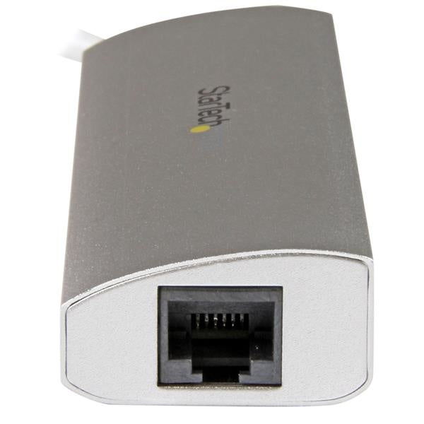 StarTech.com Hub Concentrador de 3 Puertos USB A 3.0 con Adaptador de Red Ethernet Gigabit