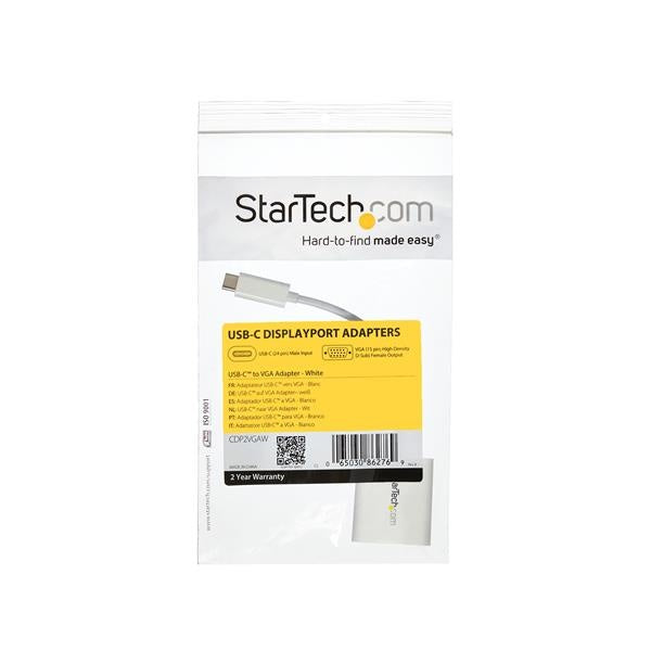 StarTech.com Adaptador de Video USB C - VGA, Blanco