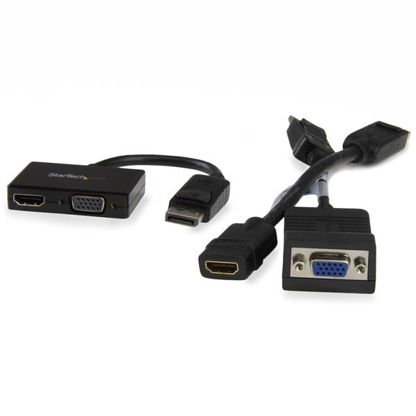 StarTech.com Adaptador DisplayPort 1.2 - HDMI/VGA, 1080p, Negro