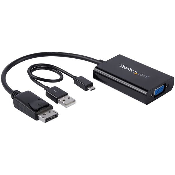 StarTech.com Adaptador de Video DisplayPort - VGA con Audio, Negro