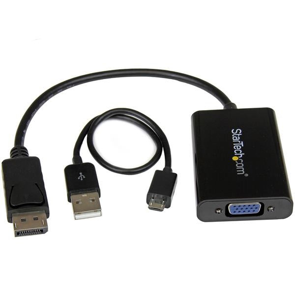 StarTech.com Adaptador de Video DisplayPort - VGA con Audio, Negro