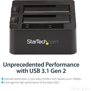 StarTech.com Docking Station USB 3.1 con UAS para 2 Discos Duros o SSD, 2.5'/3.5', SATA