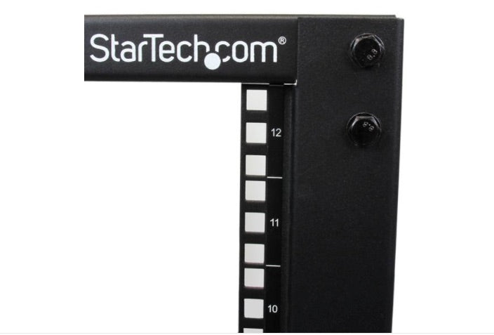 StarTech.com Rack de Marco Abierto con Profundidad Ajustable de 4 Columnas, 12U