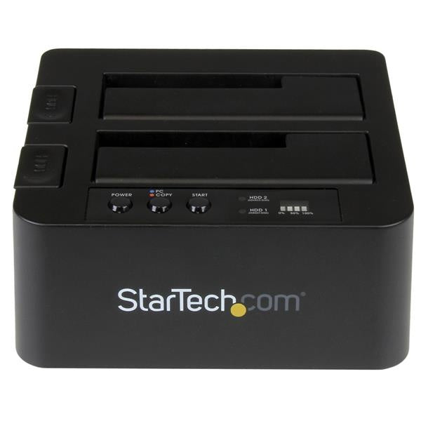 StarTech.com Docking Station con Función de Copiado Rápido de 2 Bahías, USB 3.1, SATA, 2.5'/3.5'