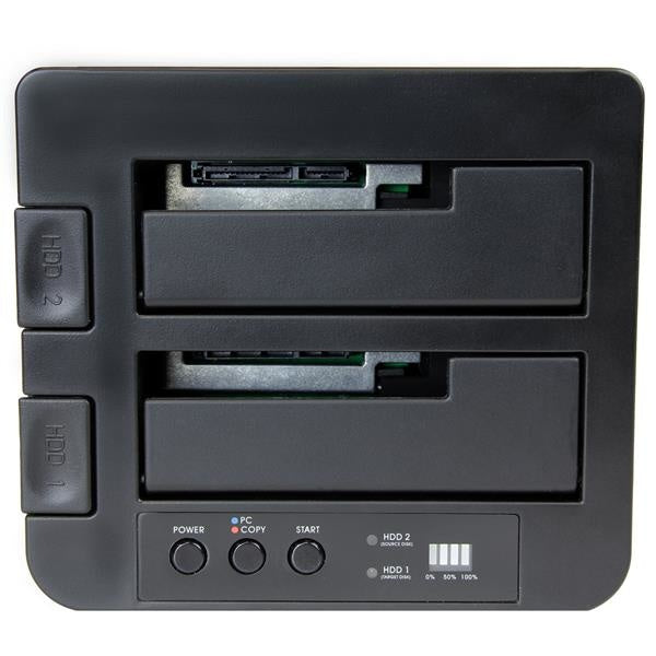 StarTech.com Docking Station con Función de Copiado Rápido de 2 Bahías, USB 3.1, SATA, 2.5'/3.5'